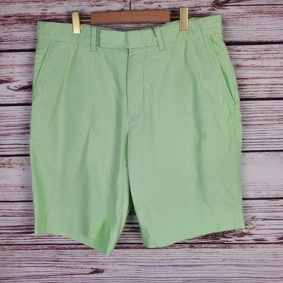 Polo Ralph Lauren Other - POLO Ralph Lauren Mens Size 34 Light Green Cotton Flat Front Chino Shorts   #175